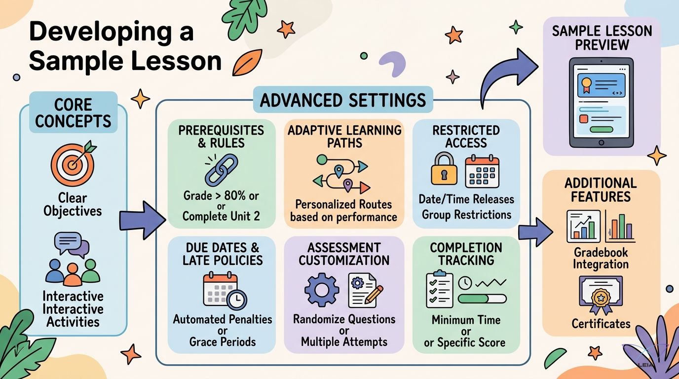 Developing a Sample Lesson with Advanced Settings - Create Your First ...